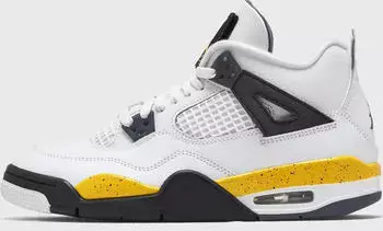 Nike Air Jordan Retro 4 Retro white/dark blue grey/black/tour yellow (Junior) (408452-102)