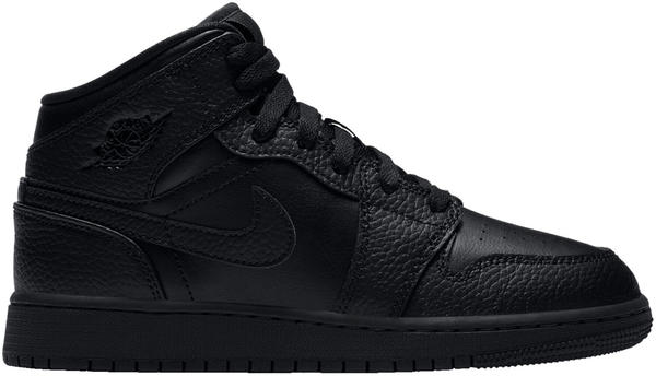 Nike Air Jordan 1 Mid GS (554725) black/black/black