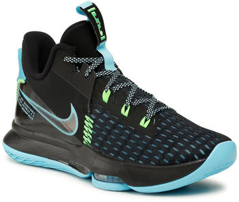 Nike LeBron Witness 5 black/green strike/light blue fury/lagoon pulse