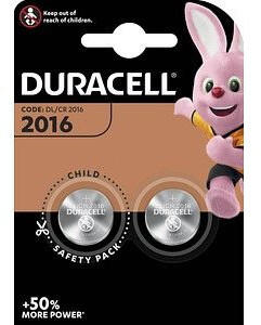 Duracell Electronics CR2016 3V, 2 St&uuml;ck