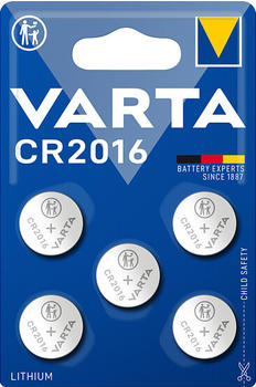 VARTA Professional Lithium CR 2016 3V, 5 Stück