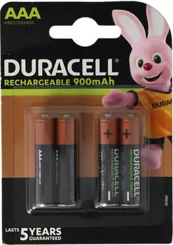 Duracell Rechargeable 900mAh AAA Micro (4 Stk.)