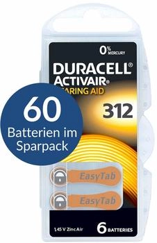 Duracell Activair Typ 312 Mercury Free 0% Hg (60 Stk.)