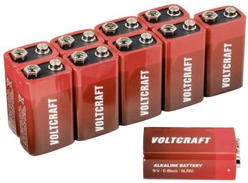 Voltcraft 9 V Block-Batterie Alkali-Mangan 550 mAh 9 V 10 St.