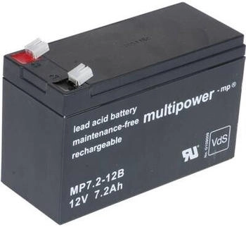 Multipower MP7,2-12B Bleiakku 12 V 7.2 Ah Blei-Vlies (AGM)