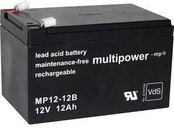 Multipower MP12-12B Bleiakku 12 V 12 Ah Blei-Vlies (AGM)