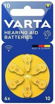 VARTA Hearing Aid Batteries 10 Bli 6 Knopfzelle 1.4 V 6 St.