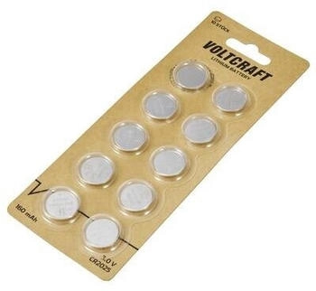 Voltcraft Knopfzelle CR 2025 3 V 10 St. 160 mAh Lithium VC-16108000