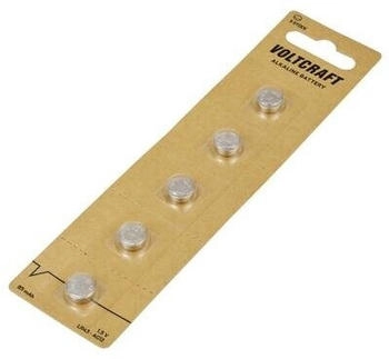 Voltcraft Knopfzelle LR 43 1.5 V 5 St. 85 mAh Alkali-Mangan VC-16108010