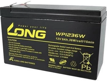 Long Bleiakku 12 V 9 Ah Blei-Vlies (AGM) 151 x 102 x 65 mm Flachstecker 6.35 mm