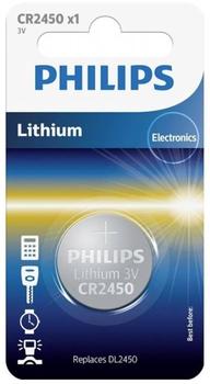 Philips Knopfzelle CR 2450 3 V 1 St. Lithium Minicells