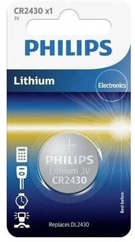 Philips Knopfzelle CR 2430 3 V 1 St. Lithium Minicells