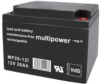 Multipower MP26-12I Bleiakku 12 V 26 Ah Blei-Vlies (AGM)