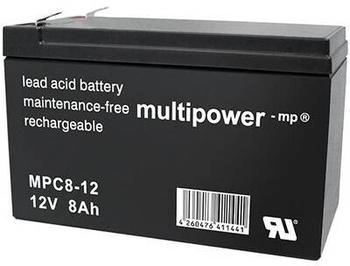 Multipower MPC8-12 Bleiakku 12 V 8 Ah Blei-Vlies (AGM)