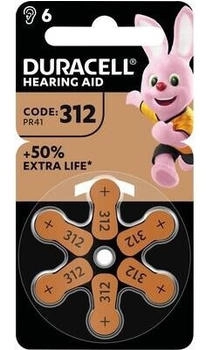 Duracell H&ouml;rger&auml;tebatterie ZA 312 1.45 V 1 St. 160 mAh Zink-Luft