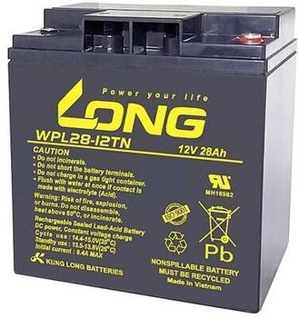 Long Bleiakku 12 V 28 Ah Blei-Vlies (AGM) 166 x 176 x 126 mm M5-Schraubanschluss
