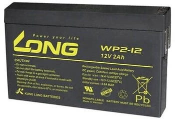 Long Bleiakku 12 V 2 Ah Blei-Vlies (AGM) 150 x 90 x 20 mm Flachstecker 4.8 mm