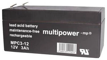 Multipower MPC3-12 Bleiakku 12 V 3 Ah Blei-Vlies (AGM)
