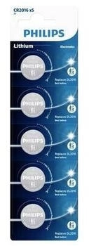 Philips Knopfzelle CR 2016 3 V 5 St. Lithium Minicells