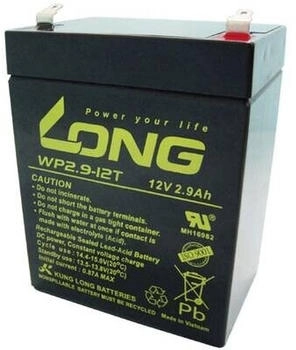 Long Bleiakku 12 V 2.9 Ah Blei-Vlies (AGM) 79 x 107 x 56 mm Flachstecker 4.8 mm