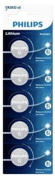 Philips Knopfzelle CR 2032 3 V 5 St. Lithium Minicells