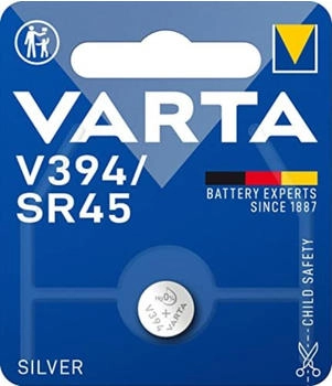 VARTA Knopfzelle V394/SR45 Silberoxid 1,55V 58mAh (00394101401)