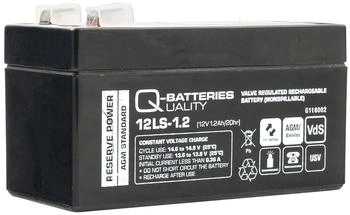 Q-Batteries Blei-Vlies Akku / AGM VRLA 12V 1,2Ah (12LS-1.2)
