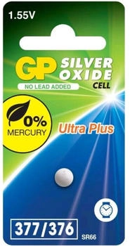 GP Knopfzelle SR626W / SR66 / 377 Silberoxid 1,55 V 25 mAh (040UP377C1)
