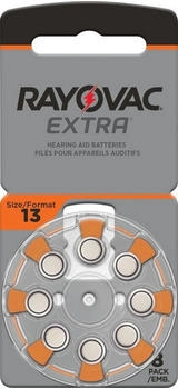 Rayovac Extra Advanced Typ 13 Zink-Luft Hörgerätebatterien 8er Blister Orange (13AUX-8XEMF)