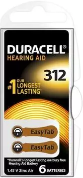 Duracell EasyTab 312 Zink-Luft Batterie 1,4V (6 St.)
