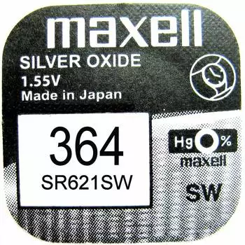 Maxell SR621SW / 364 Knopfzelle Silberoxid 1,55V (SR60)