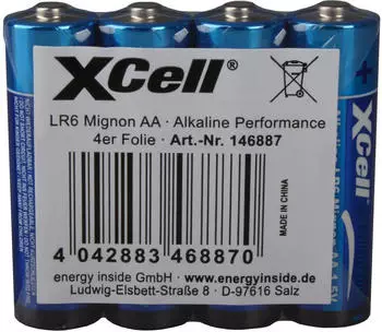 XCell Mignon (AA)-Batterie Alkali-Mangan 1.5 V 4 St.