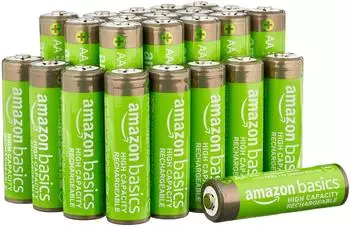 AmazonBasics Wiederaufladbare AA-NiMH-Akkus mit hoher Kapazität, 2400 mAh, 1,2 V 24-Pack