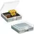 Relaxdays Batteriebox 2er-Set, für 60 AA & AAA Batterien, transparent/schwarz (10046092)