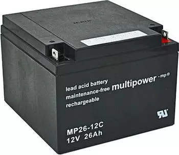 Multipower MP26-12C AGM-Blei-Akku 12V 26Ah zyklenfest M5 (MP26-12C)