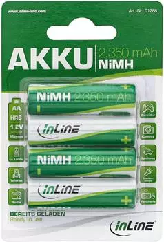 InLine NiMH-Akku Mignon (AA) 2350mAh, 4er-Pack (01288)