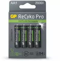 AA Akku GP NiMH 2000 mAh ReCyko Pro Photoflash 1,2V 4 St&uuml;ck