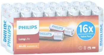 Philips Longlife AA-Batterien, 16 St&uuml;ck (1999724)