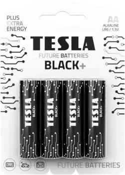 TESLA Black+ Alkalibatterie AA 1,5V, 4 St&uuml;ck (LR06)