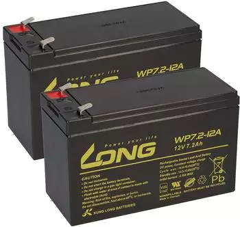 Kung Long WP7,2-12A F2 AGM-Akku 12V 7,2Ah, 2er-Pack (1029)
