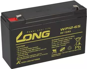Kung Long WP12-6S-M AGM-Akku 6V 12Ah (10981)