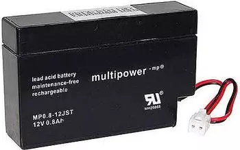 Multipower MP0.8-12H Blei-AGM-Akku 12V 0,8Ah Molex-Stecker (MP0.8-12H)