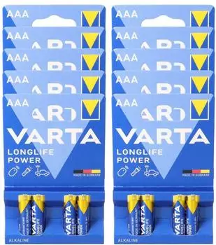 VARTA Longlife Power Micro Batterie AAA, 40er-Pack (4903)