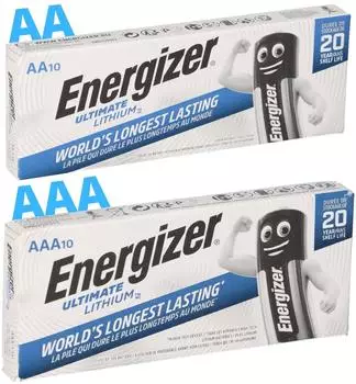 Energizer Lithium Batterien Set 10x AA + 10x AAA (4760)