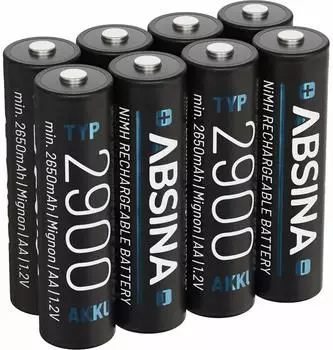 Absina Mignon (AA) NiMH Akku 1,2V, 8er-Pack (401003-8)