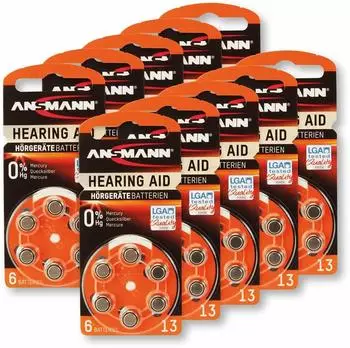 Ansmann H&ouml;rger&auml;te-Batterie PR48 Gr&ouml;&szlig;e 13, 60 St&uuml;ck (5013243)