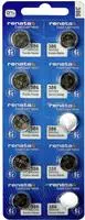 10 x Renata 386 SR43W Knopfzelle 1,55V Strip