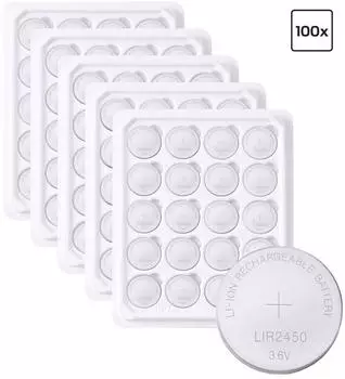Voltcraft LIR2450 Knopfzellen-Akku Lithium 120mAh 3,6V 100 St. (VC-18689120)