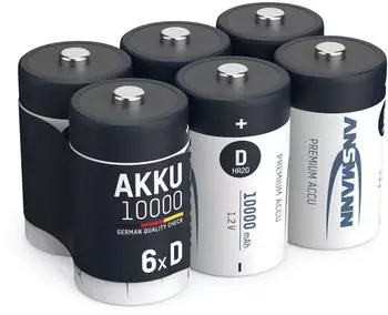 Ansmann Mono D Akku NiMH 9300mAh 1,2V, 6er-Pack (5030642-590-1)