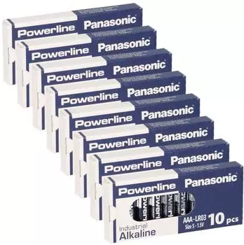 Panasonic Powerline Industrial AAA (LR03) Alkalibatterien 1383mAh, 80er-Pack (LR03)